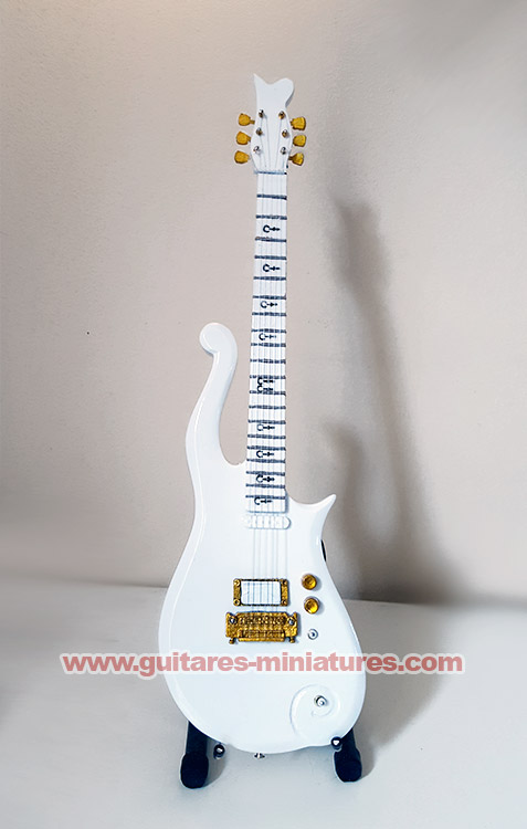 PRINCE Guitare Miniature White CLOUD avec médiator 