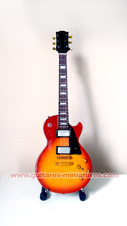 Guitare Miniature Style LP Brown & Red Sunburst
